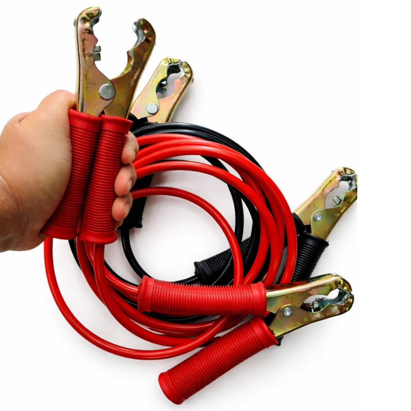 Cabo Auxiliar de Partida 500A 2,5M p Caminhão Profissional Alta Corrente 12V e 24V